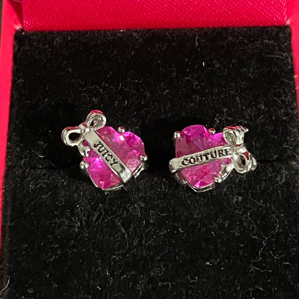 Juicy Couture Heart Earrings with Bow